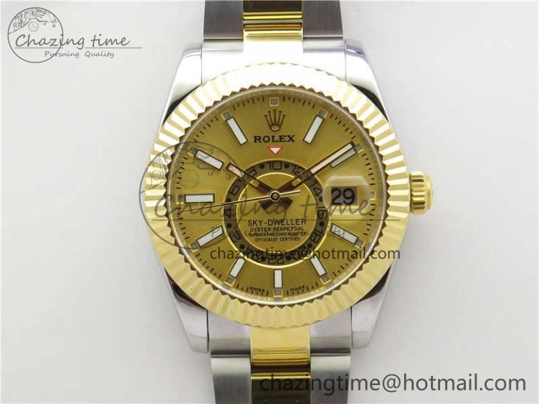 Sky-Dweller 326934 SS YG AIF Gold Dial on SS YG Bracelet A23J to 9001