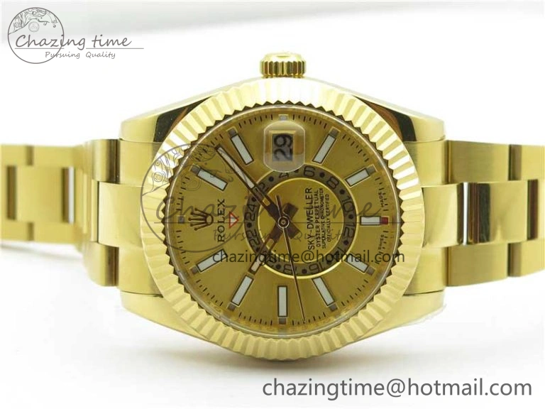 Sky-Dweller 326934 YG AIF Gold Dial on YG Bracelet A23J to 9001
