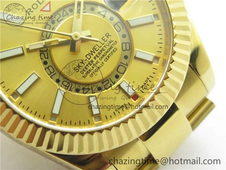 Sky-Dweller 326934 YG AIF Gold Dial on YG Bracelet A23J to 9001