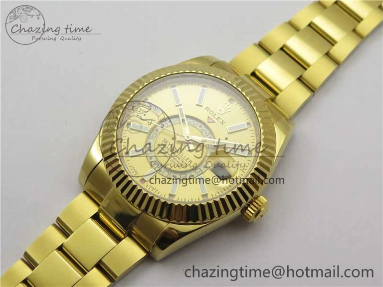 Sky-Dweller 326934 YG AIF Gold Dial on YG Bracelet A23J to 9001