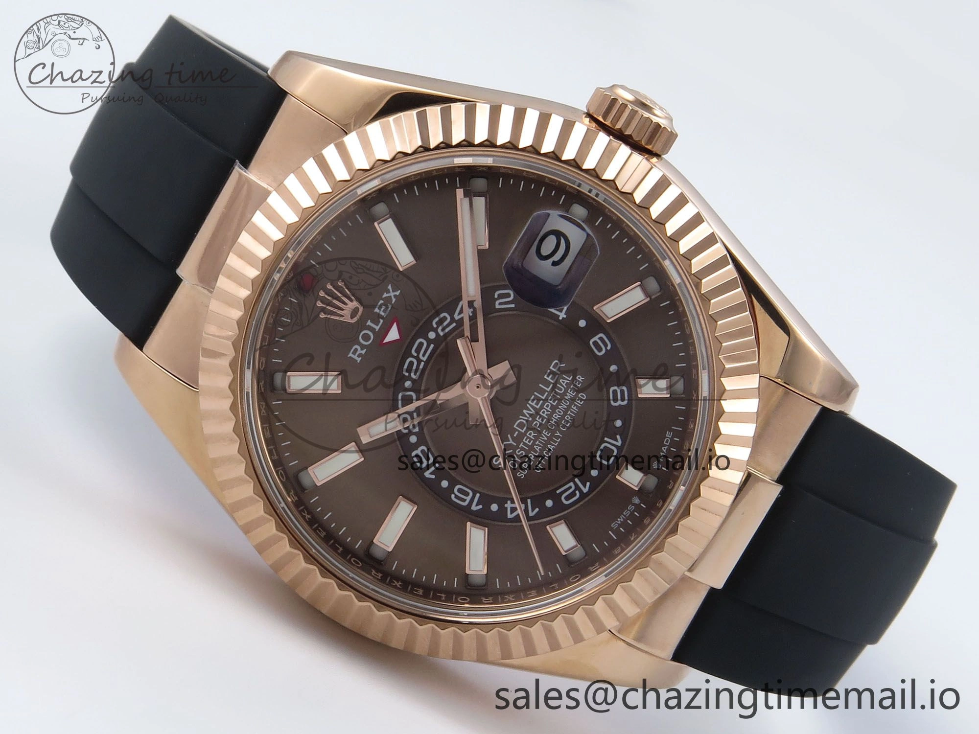 Sky-Dweller 336235 RG ZF 1:1 Best Edition Brown Dial on Oysterflex Strap A23J (Gain Weight)