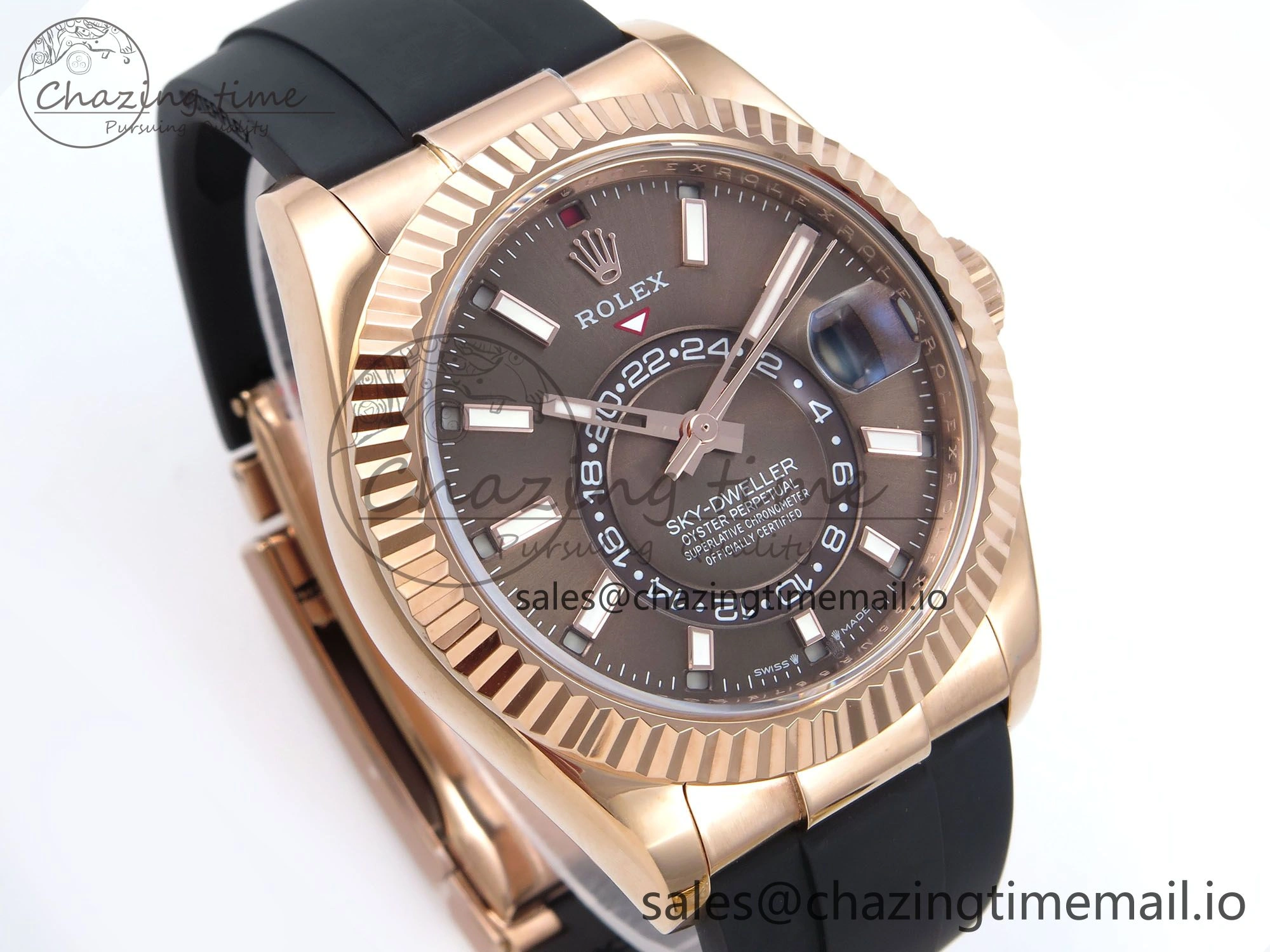 Sky-Dweller 336235 RG ZF 1:1 Best Edition Brown Dial on Oysterflex Strap A23J (Gain Weight)