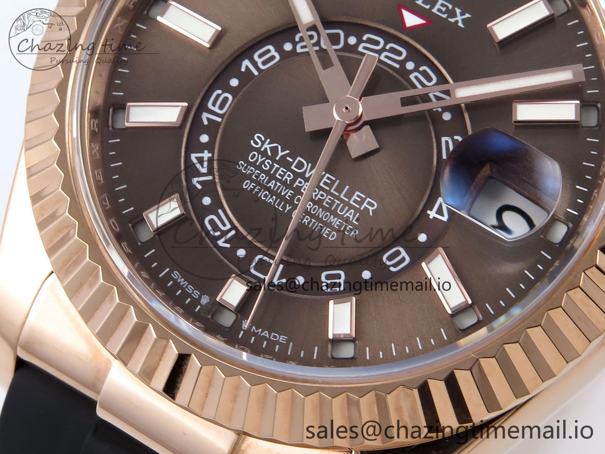 Sky-Dweller 336235 RG ZF 1:1 Best Edition Brown Dial on Oysterflex Strap A23J (Gain Weight)