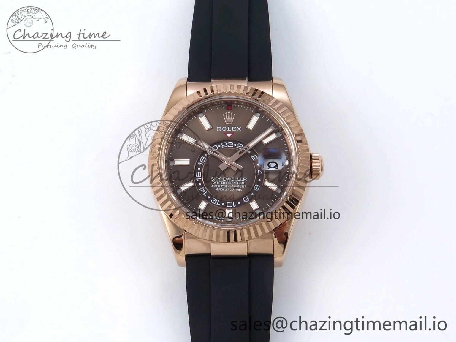 Sky-Dweller 336235 RG ZF 1:1 Best Edition Brown Dial on Oysterflex Strap A23J (Gain Weight)