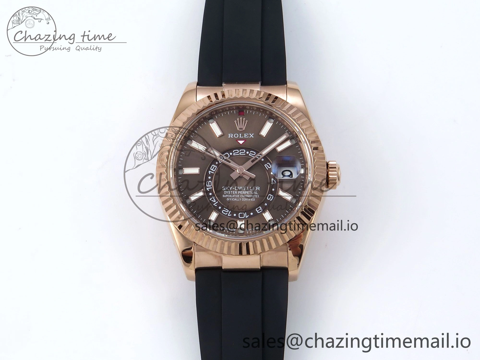 Sky-Dweller 336235 RG ZF 1:1 Best Edition Brown Dial on Oysterflex Strap A23J (Gain Weight)