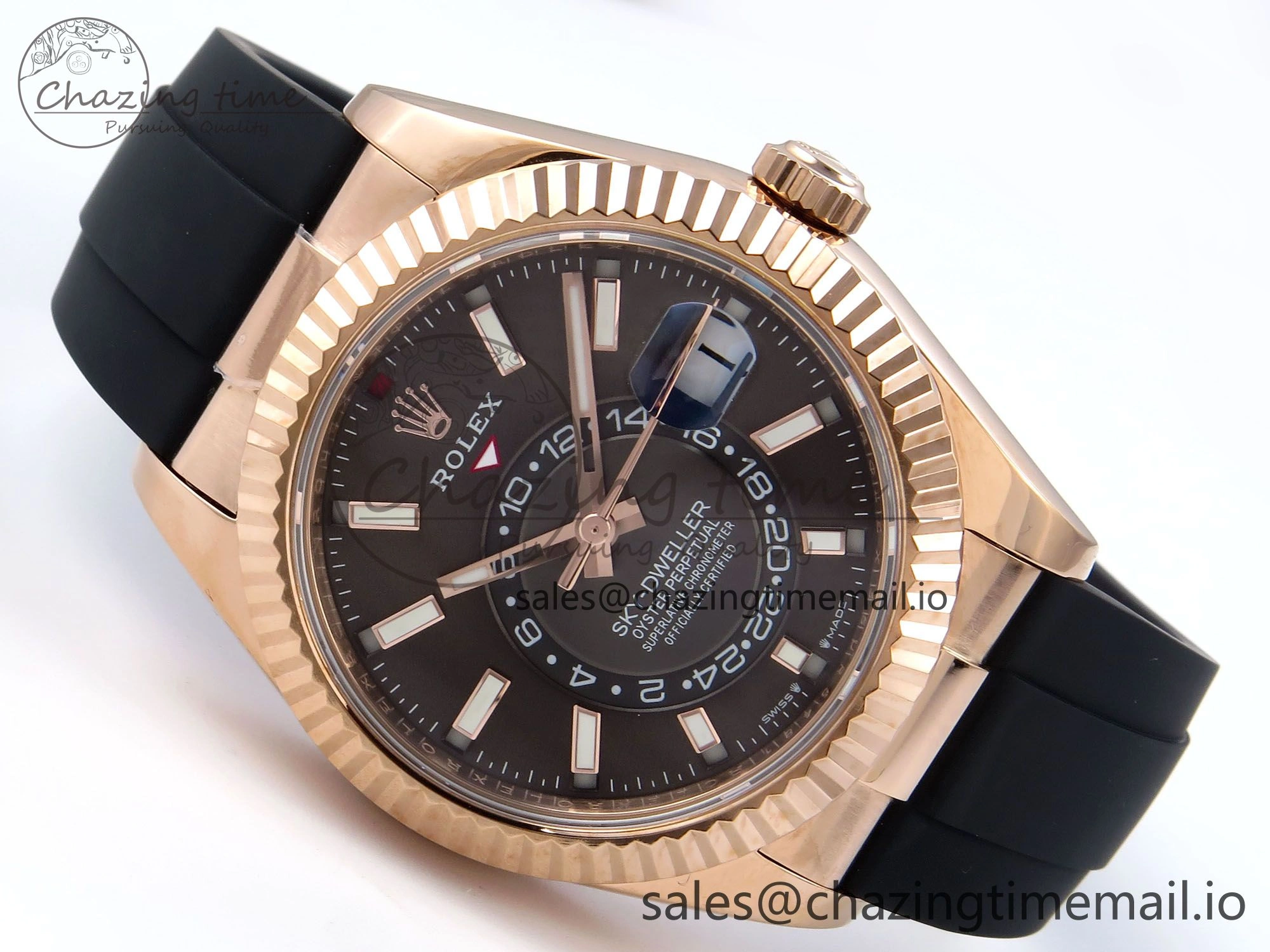 Sky-Dweller 336235 RG ZF 1:1 Best Edition Gray Dial on Oysterflex Strap A23J (Gain Weight)
