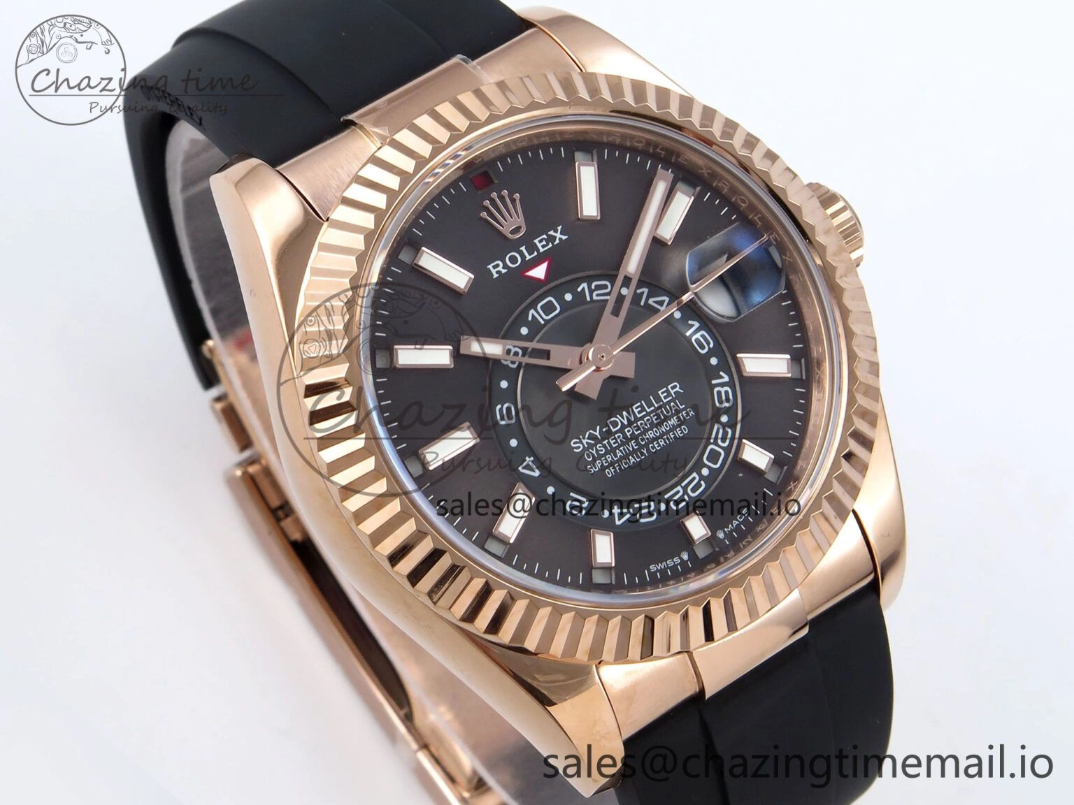 Sky-Dweller 336235 RG ZF 1:1 Best Edition Gray Dial on Oysterflex Strap A23J (Gain Weight)