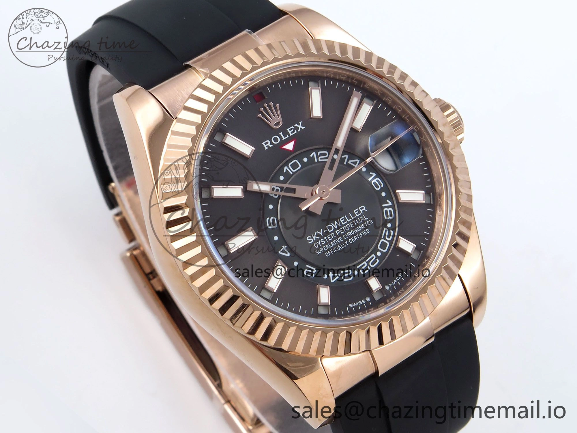 Sky-Dweller 336235 RG ZF 1:1 Best Edition Gray Dial on Oysterflex Strap A23J (Gain Weight)