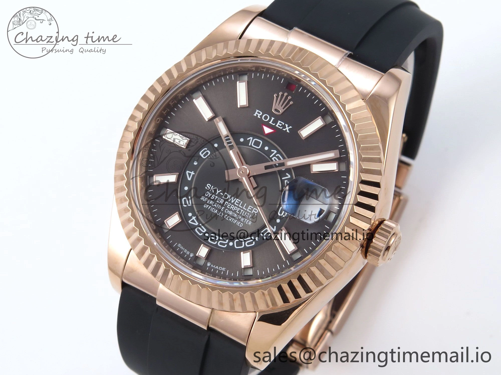 Sky-Dweller 336235 RG ZF 1:1 Best Edition Gray Dial on Oysterflex Strap A23J (Gain Weight)