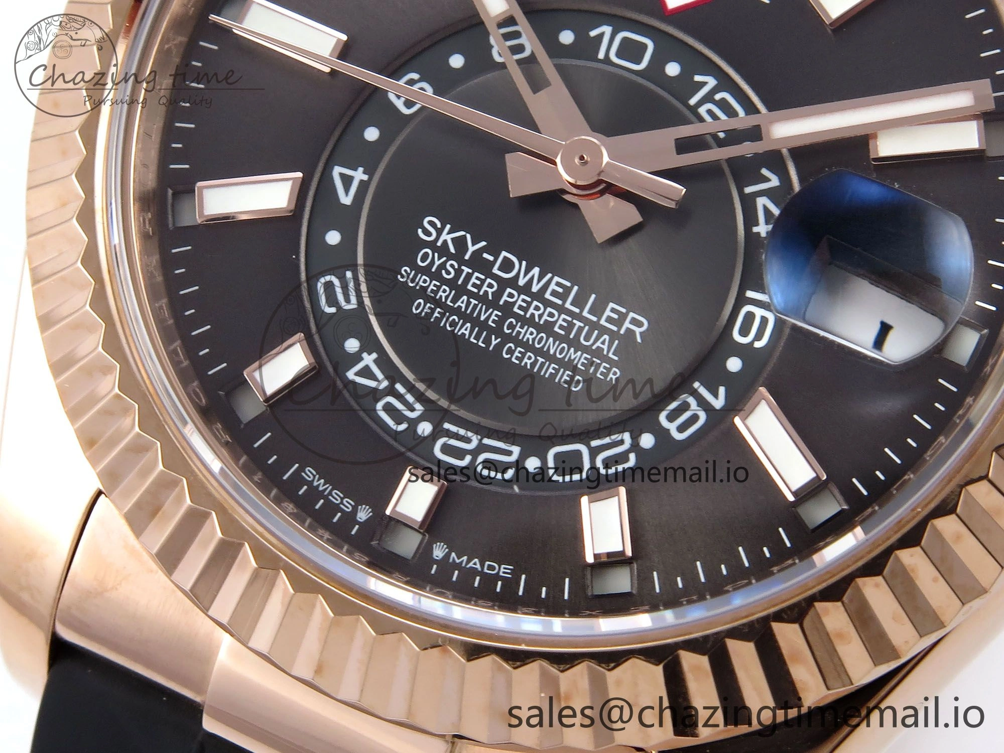 Sky-Dweller 336235 RG ZF 1:1 Best Edition Gray Dial on Oysterflex Strap A23J (Gain Weight)
