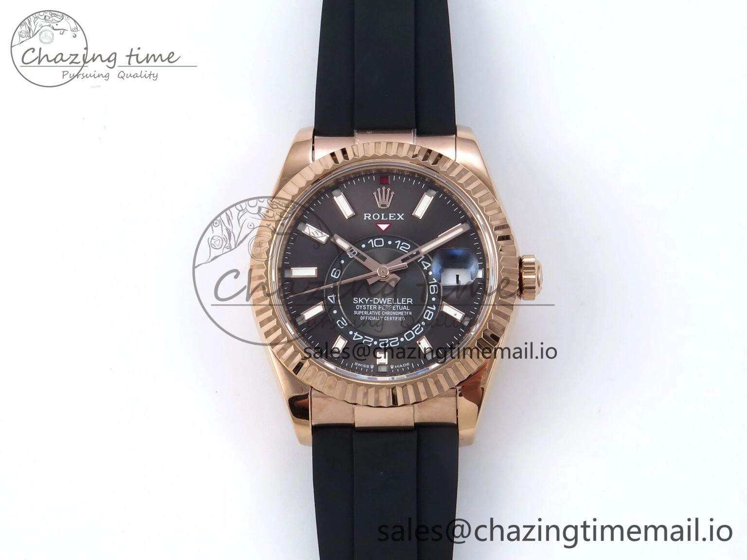 Sky-Dweller 336235 RG ZF 1:1 Best Edition Gray Dial on Oysterflex Strap A23J (Gain Weight)