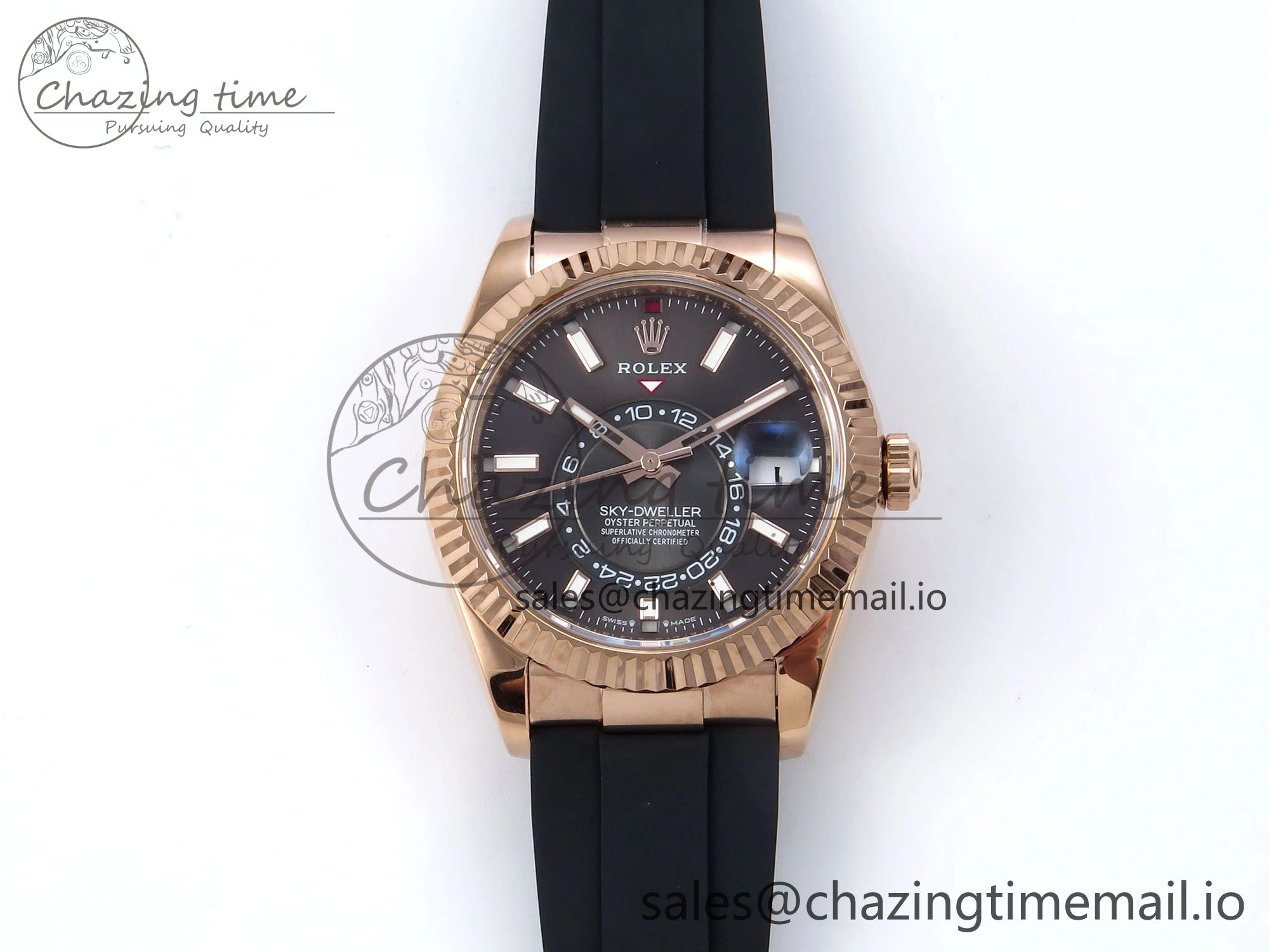 Sky-Dweller 336235 RG ZF 1:1 Best Edition Gray Dial on Oysterflex Strap A23J (Gain Weight)