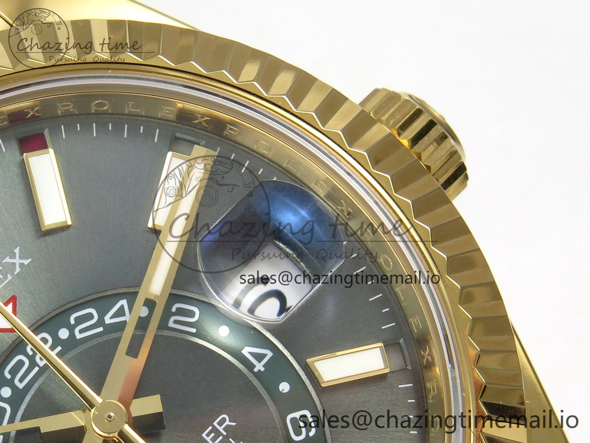 Sky-Dweller 336238 YG ZF 1:1 Best Edition Mint Green Dial on Oysterflex Rubber Strap Asian 2824(Gain Weight)