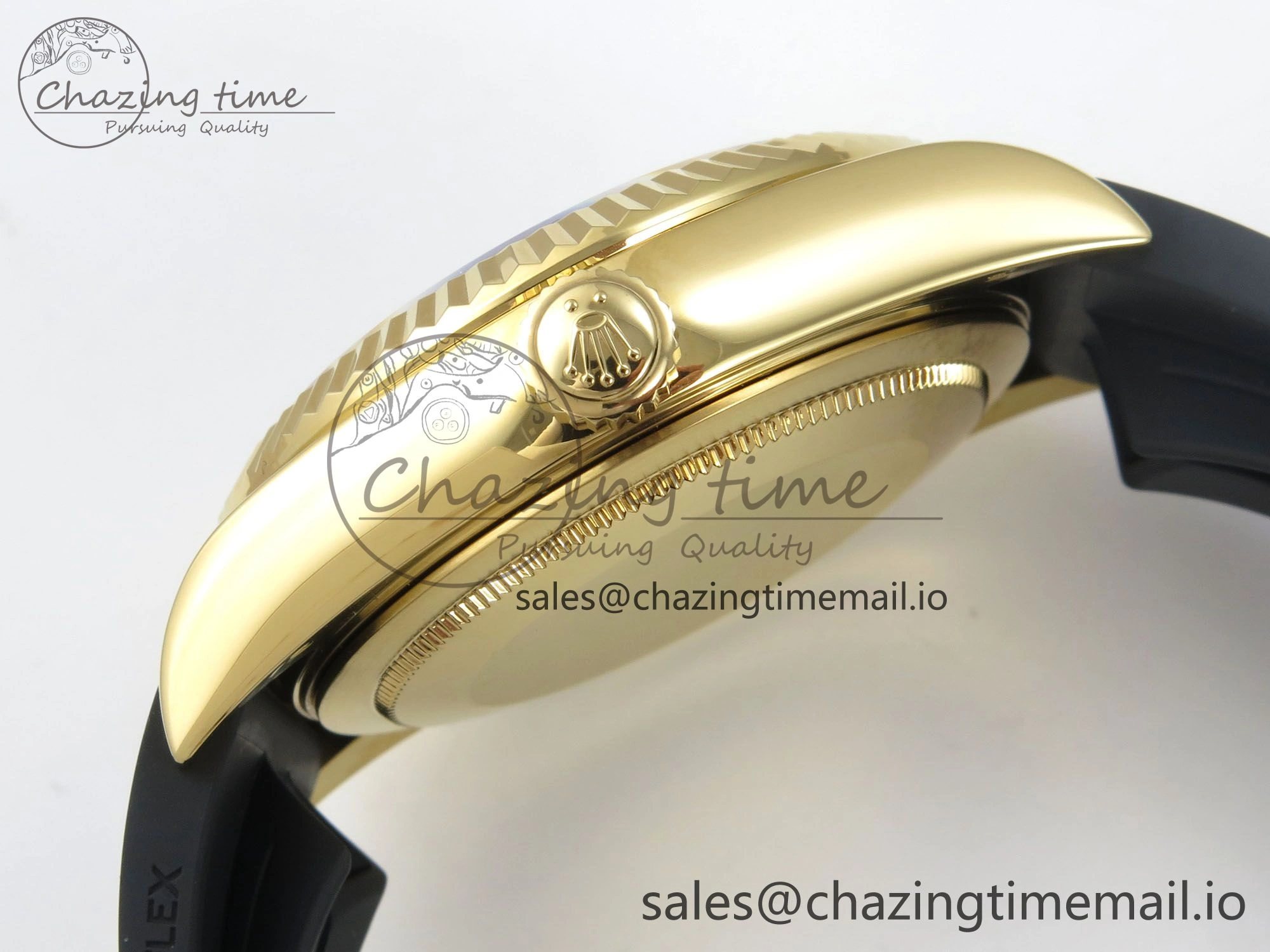 Sky-Dweller 336238 YG ZF 1:1 Best Edition Mint Green Dial on Oysterflex Rubber Strap Asian 2824(Gain Weight)