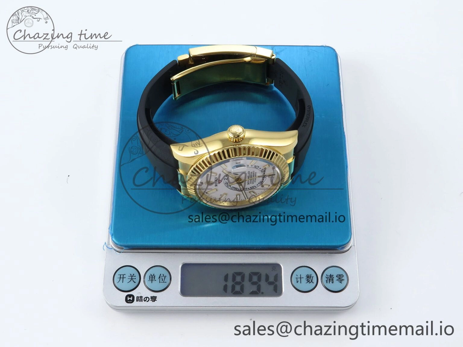 Sky-Dweller 336238 YG ZF 1:1 Best Edition White Dial on Oysterflex Strap A23J (Gain Weight)