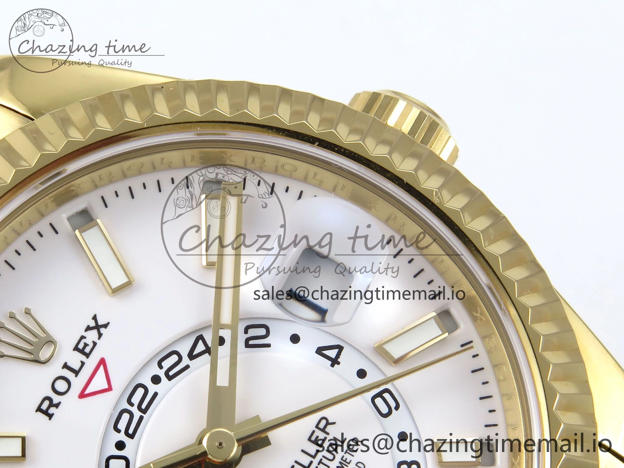Sky-Dweller 336238 YG ZF 1:1 Best Edition White Dial on Oysterflex Strap A23J (Gain Weight)