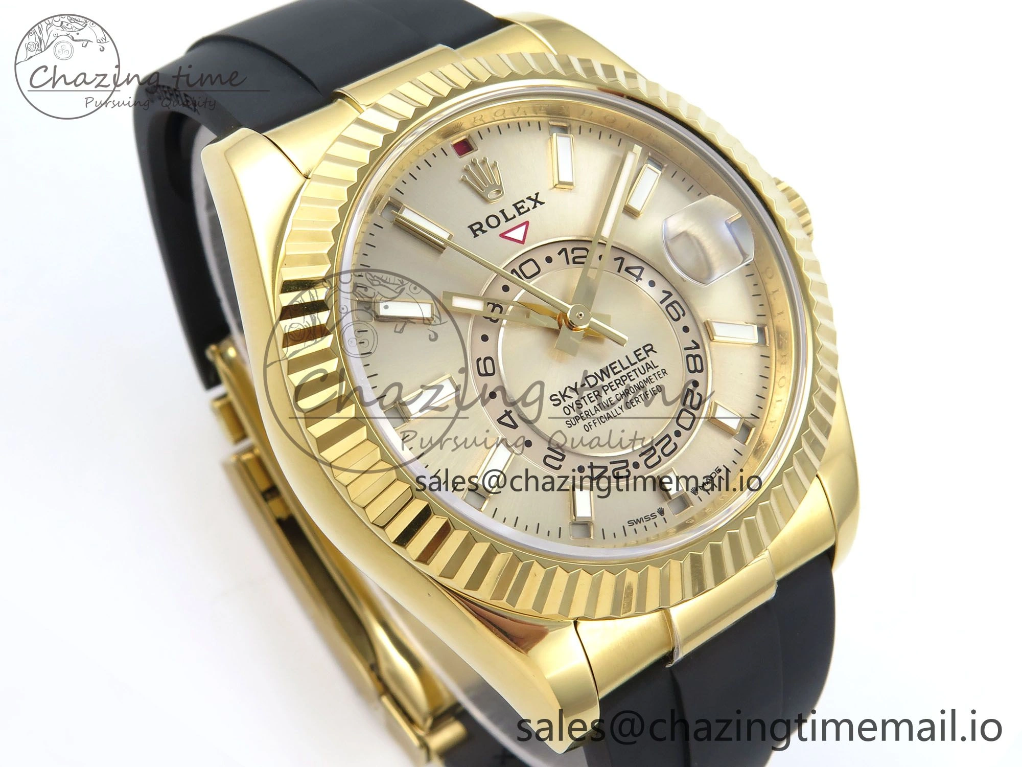 Sky-Dweller 336238 YG ZF 1:1 Best Edition YG Dial on Oysterflex Strap A23J (Gain Weight)