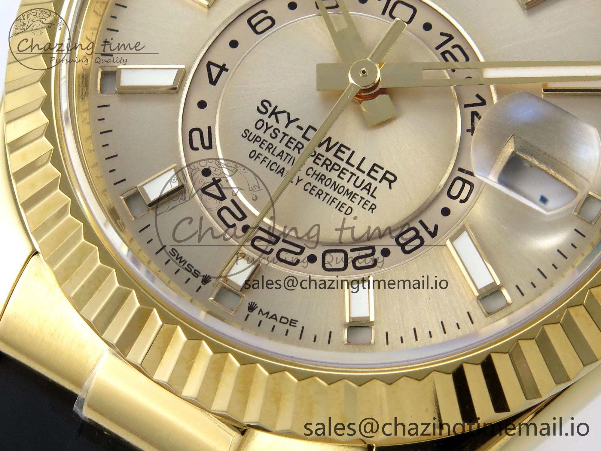 Sky-Dweller 336238 YG ZF 1:1 Best Edition YG Dial on Oysterflex Strap A23J (Gain Weight)