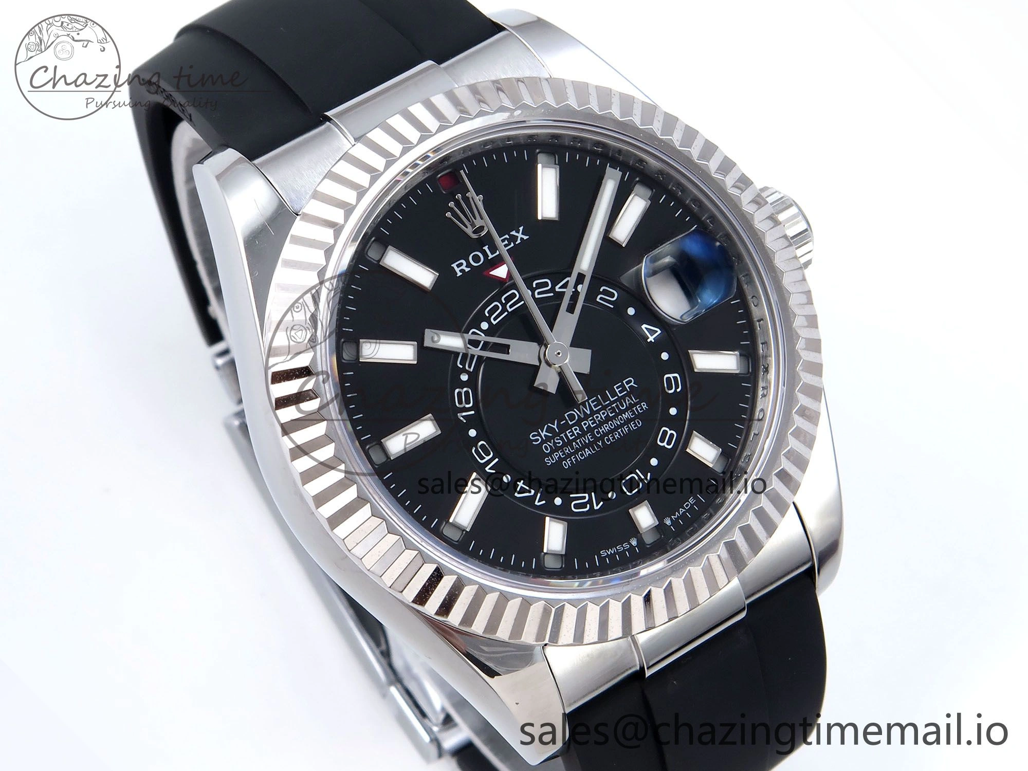 Sky-Dweller 336239 SS ZF 1:1 Best Edition Black Dial on Oysterflex Strap A23J (Gain Weight)