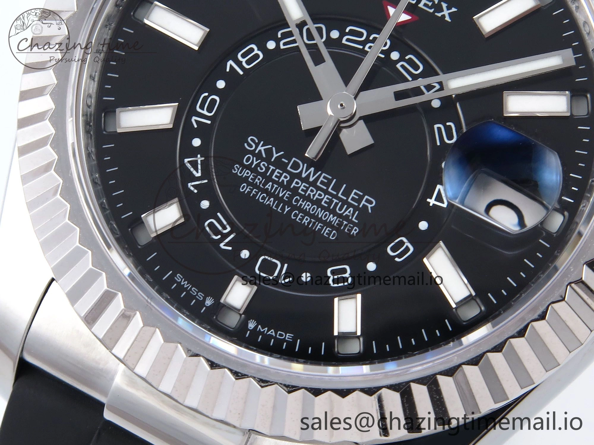 Sky-Dweller 336239 SS ZF 1:1 Best Edition Black Dial on Oysterflex Strap A23J (Gain Weight)
