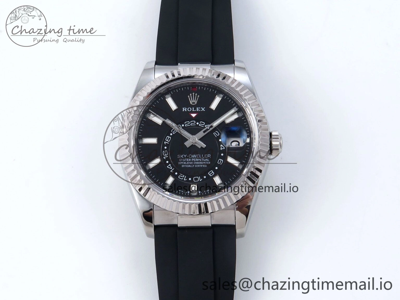 Sky-Dweller 336239 SS ZF 1:1 Best Edition Black Dial on Oysterflex Strap A23J (Gain Weight)