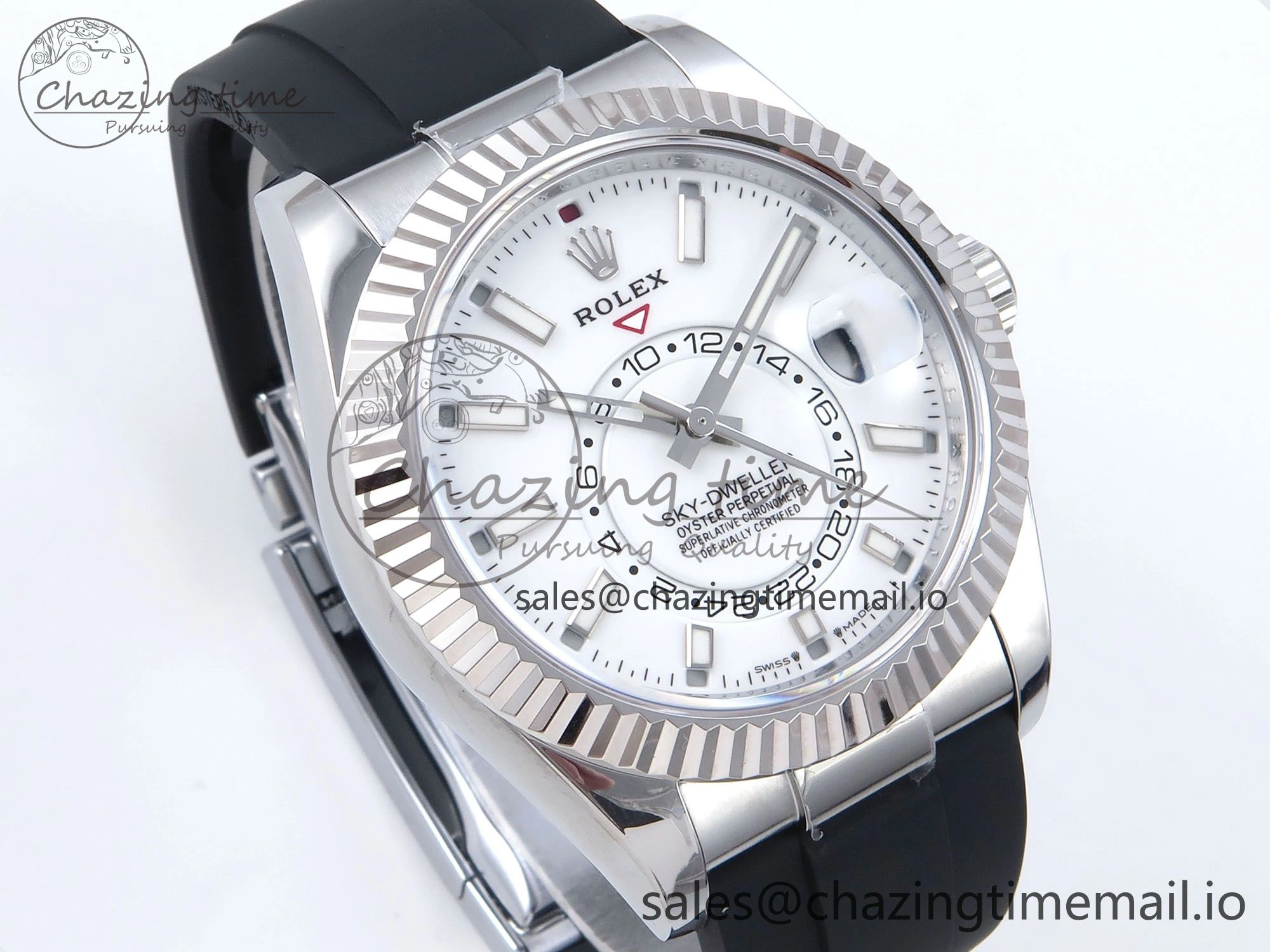 Sky-Dweller 336239 SS ZF 1:1 Best Edition White Dial on Oysterflex Strap A23J (Gain Weight)