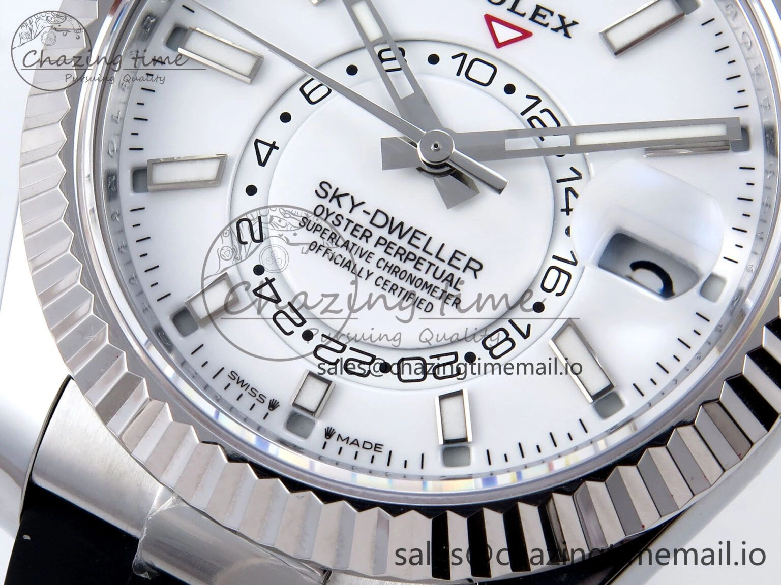 Sky-Dweller 336239 SS ZF 1:1 Best Edition White Dial on Oysterflex Strap A23J (Gain Weight)