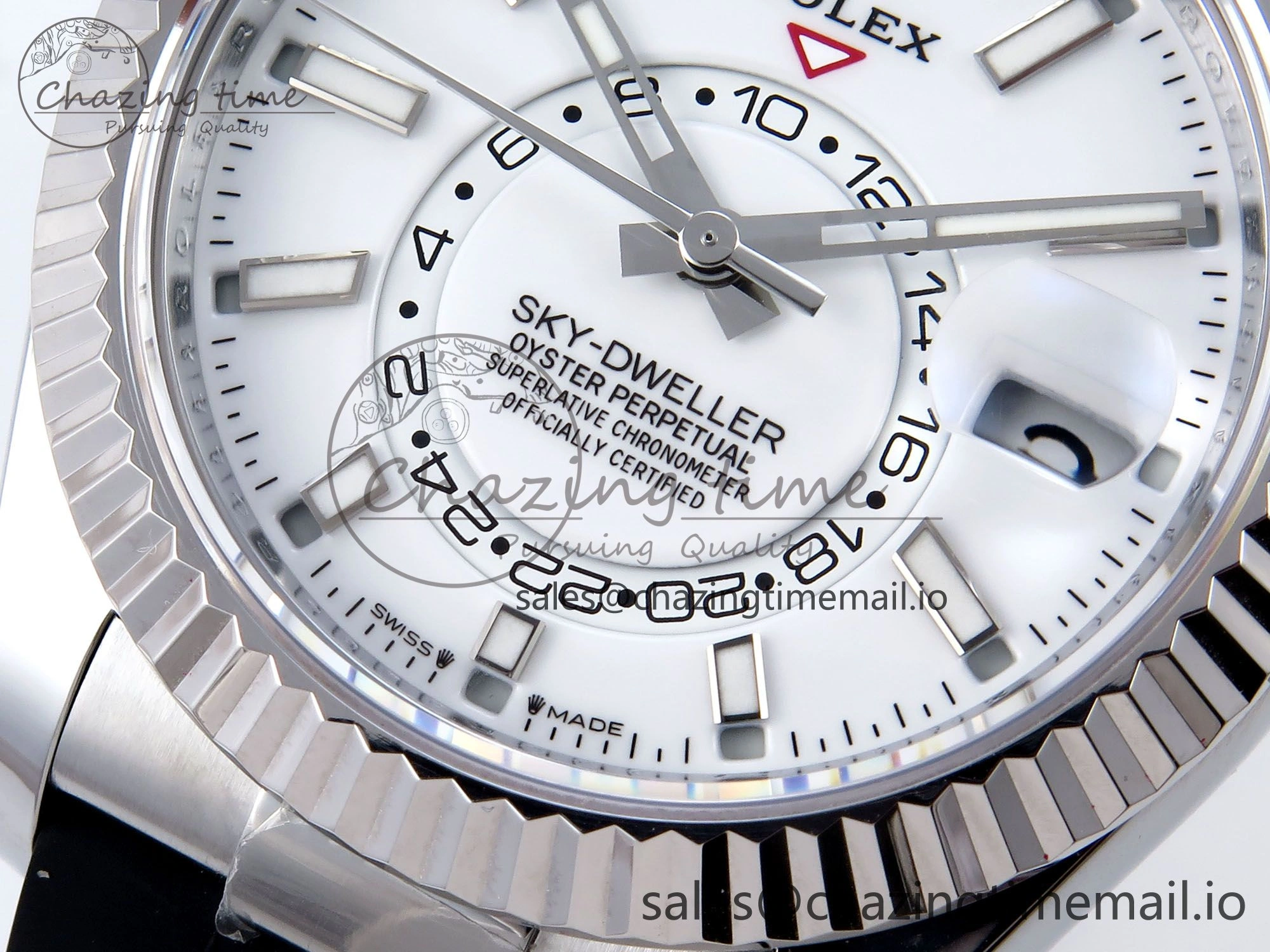Sky-Dweller 336239 SS ZF 1:1 Best Edition White Dial on Oysterflex Strap A23J (Gain Weight)
