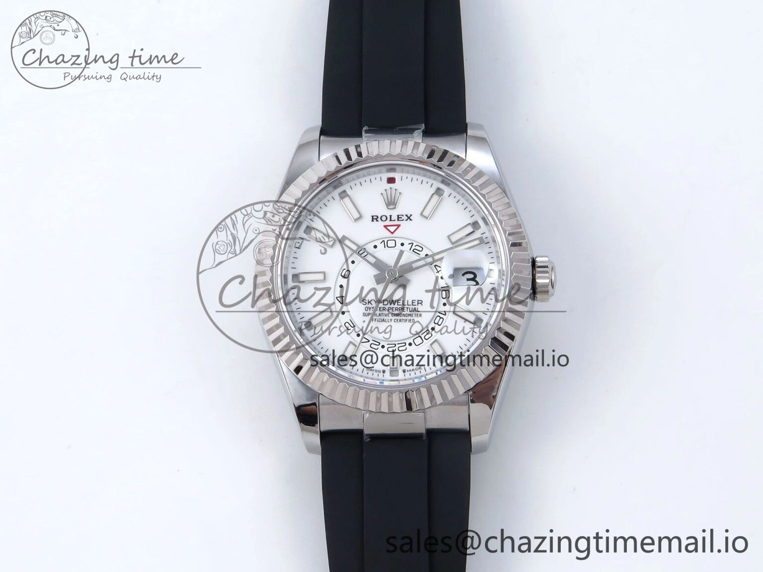 Sky-Dweller 336239 SS ZF 1:1 Best Edition White Dial on Oysterflex Strap A23J (Gain Weight)