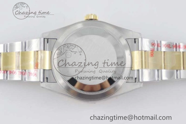 Sky-Dweller 904L SS YG Noob 1:1 Best Edition Gold Dial on SS YG Bracelet Asian 23J to 9001