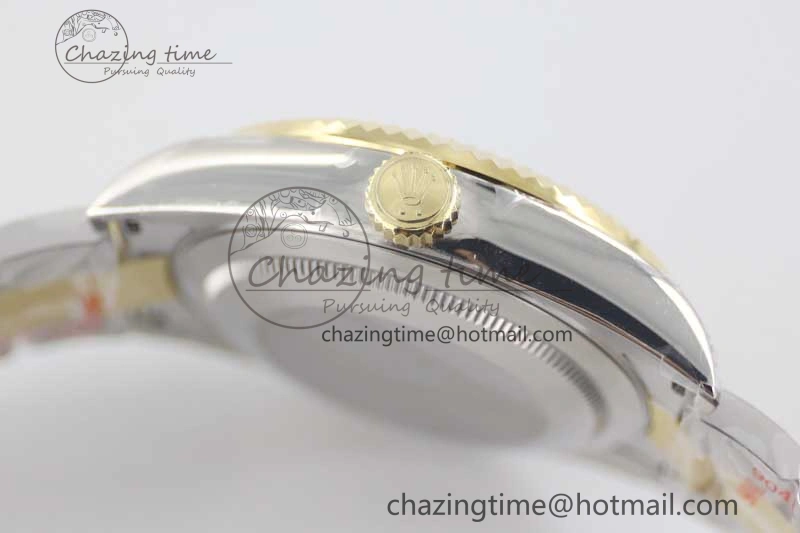Sky-Dweller 904L SS YG Noob 1:1 Best Edition Gold Dial on SS YG Bracelet Asian 23J to 9001
