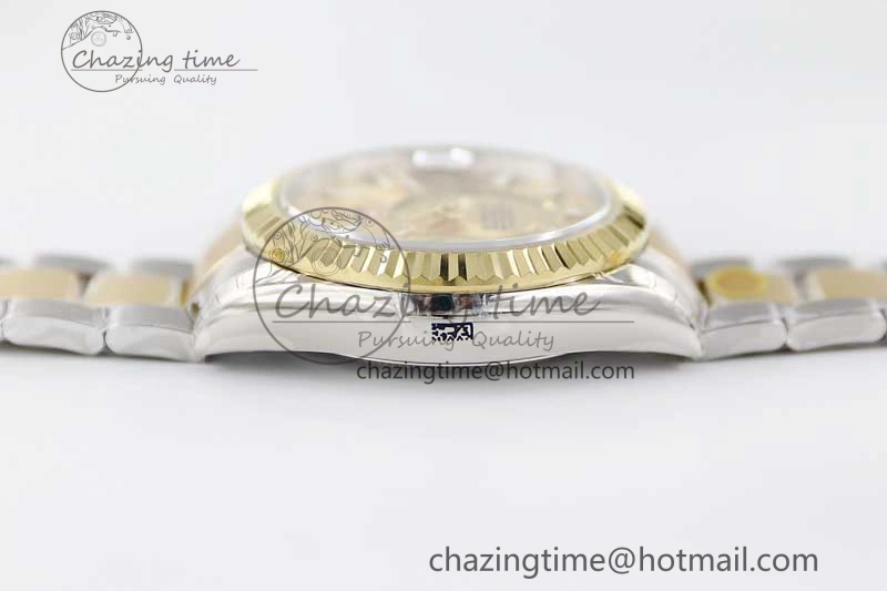 Sky-Dweller 904L SS YG Noob 1:1 Best Edition Gold Dial on SS YG Bracelet Asian 23J to 9001