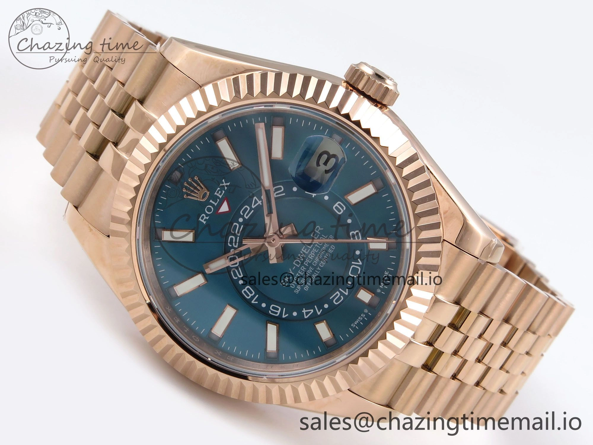 Sky-Dweller RG Noob Best Edition Blue Dial on RG Jubilee Bracelet A23J