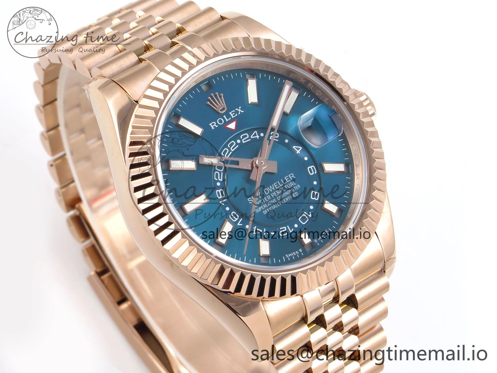 Sky-Dweller RG Noob Best Edition Blue Dial on RG Jubilee Bracelet A23J