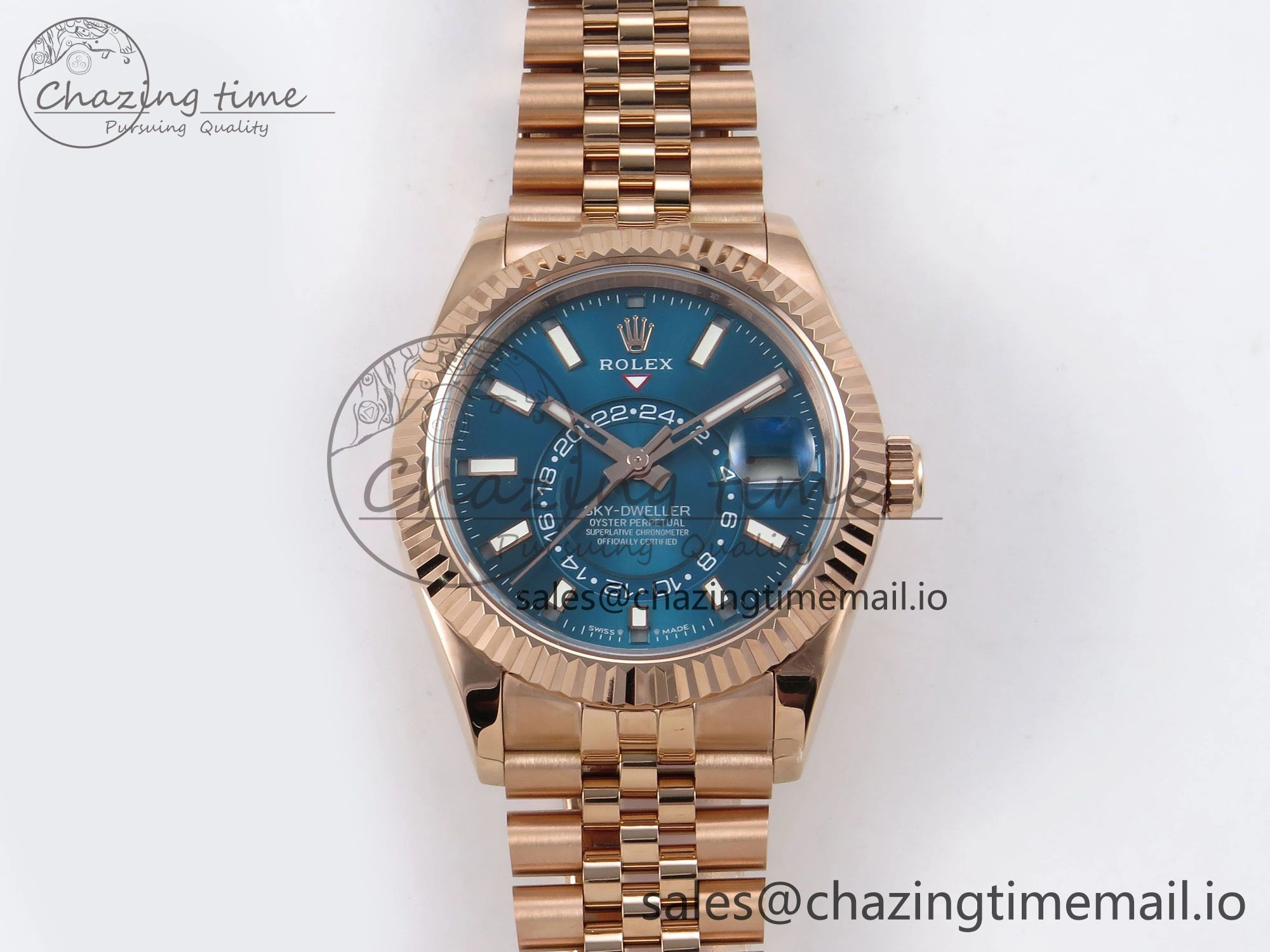 Sky-Dweller RG Noob Best Edition Blue Dial on RG Jubilee Bracelet A23J