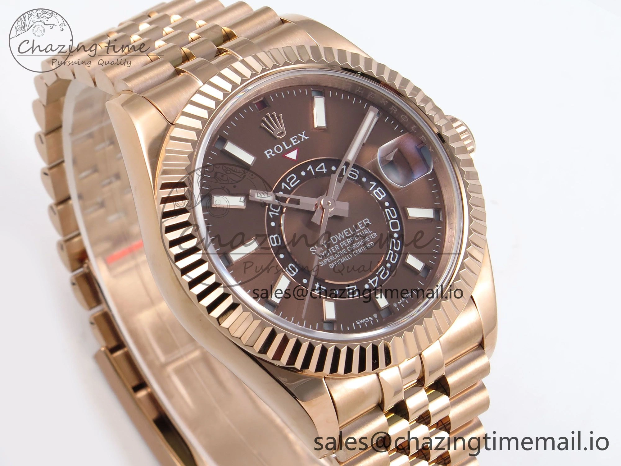 Sky-Dweller RG Noob Best Edition Brown Dial on RG Jubilee Bracelet A23J