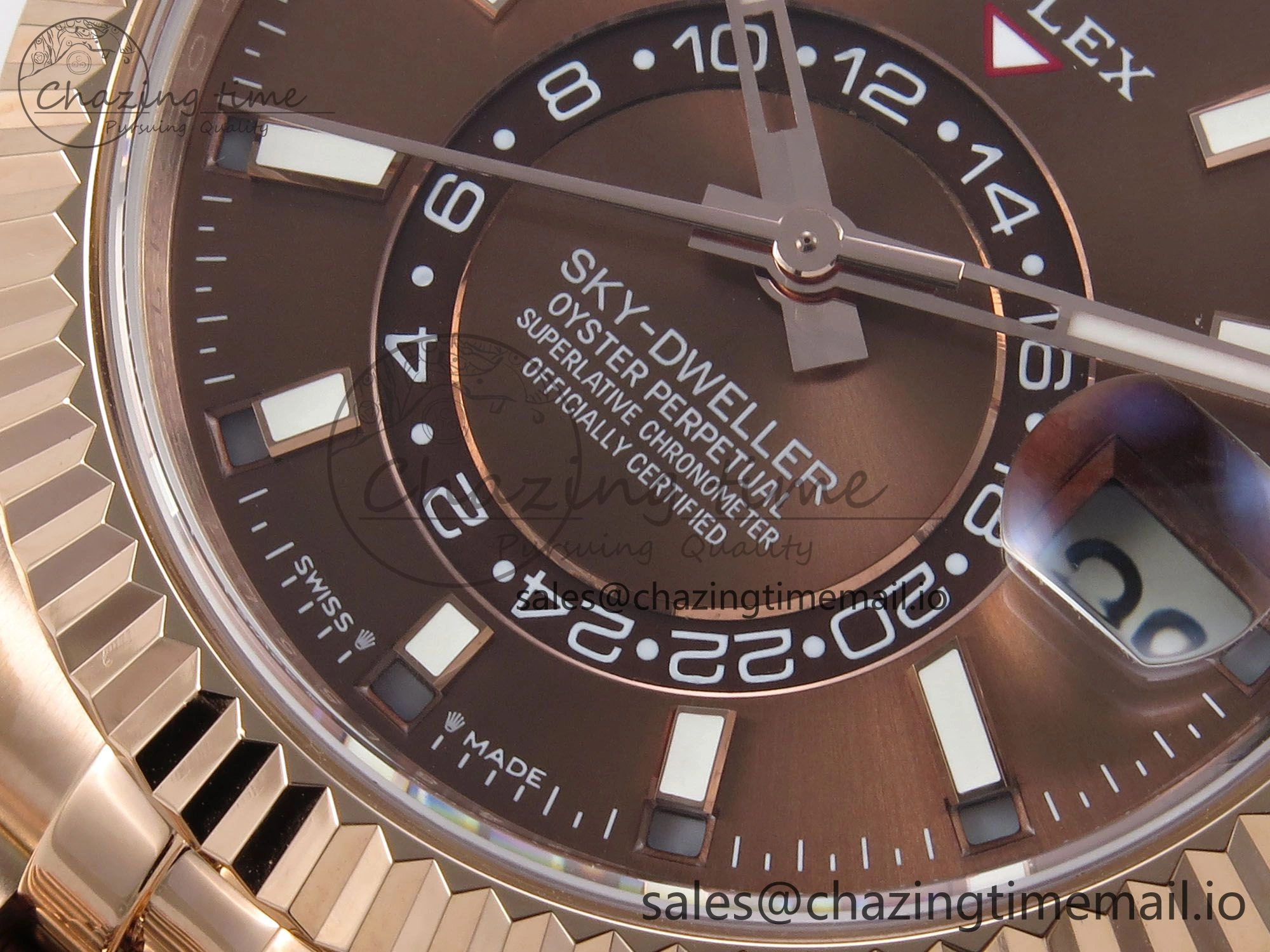 Sky-Dweller RG Noob Best Edition Brown Dial on RG Jubilee Bracelet A23J