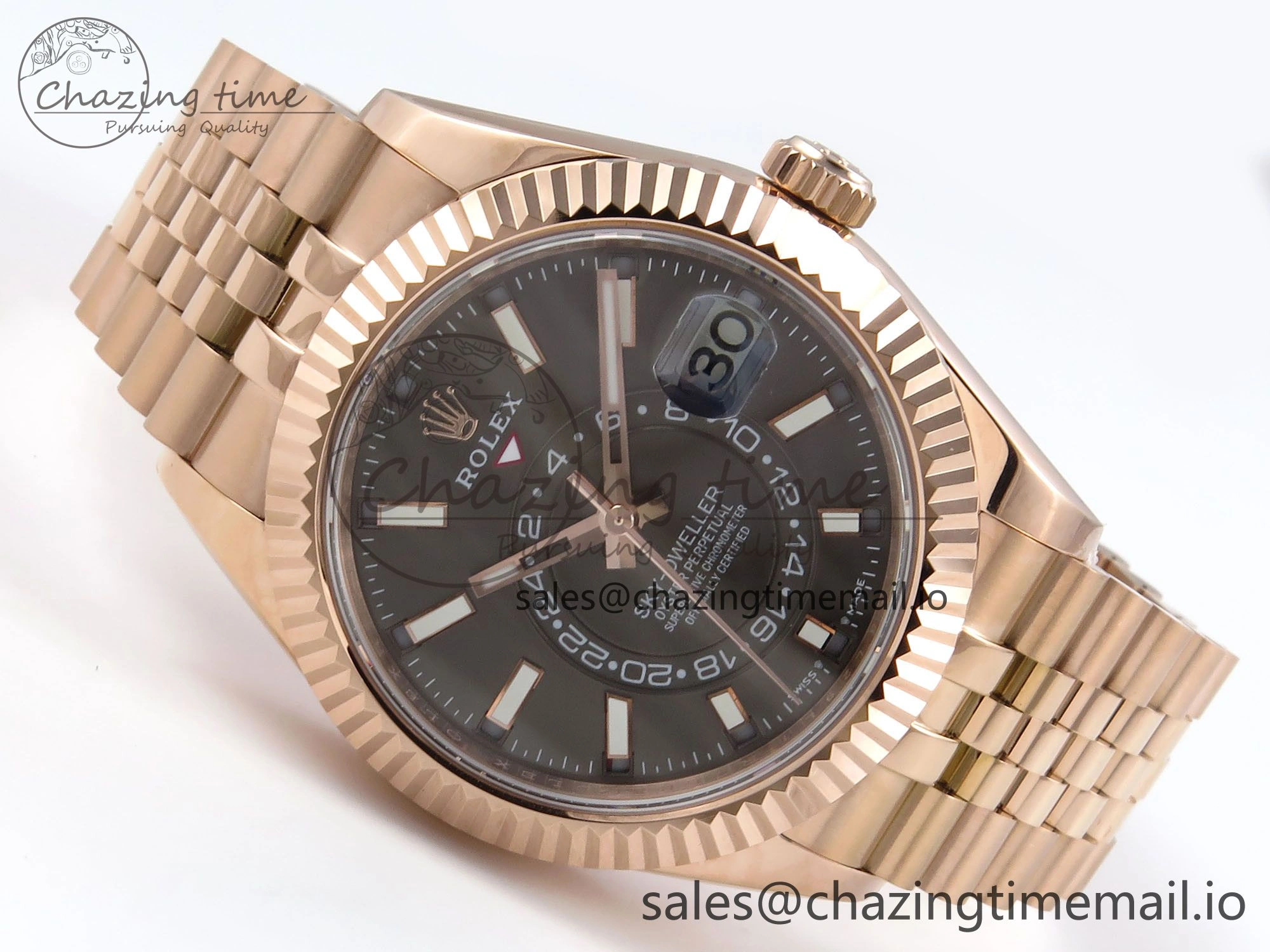 Sky-Dweller RG Noob Best Edition Gray Dial on RG Jubilee Bracelet A23J