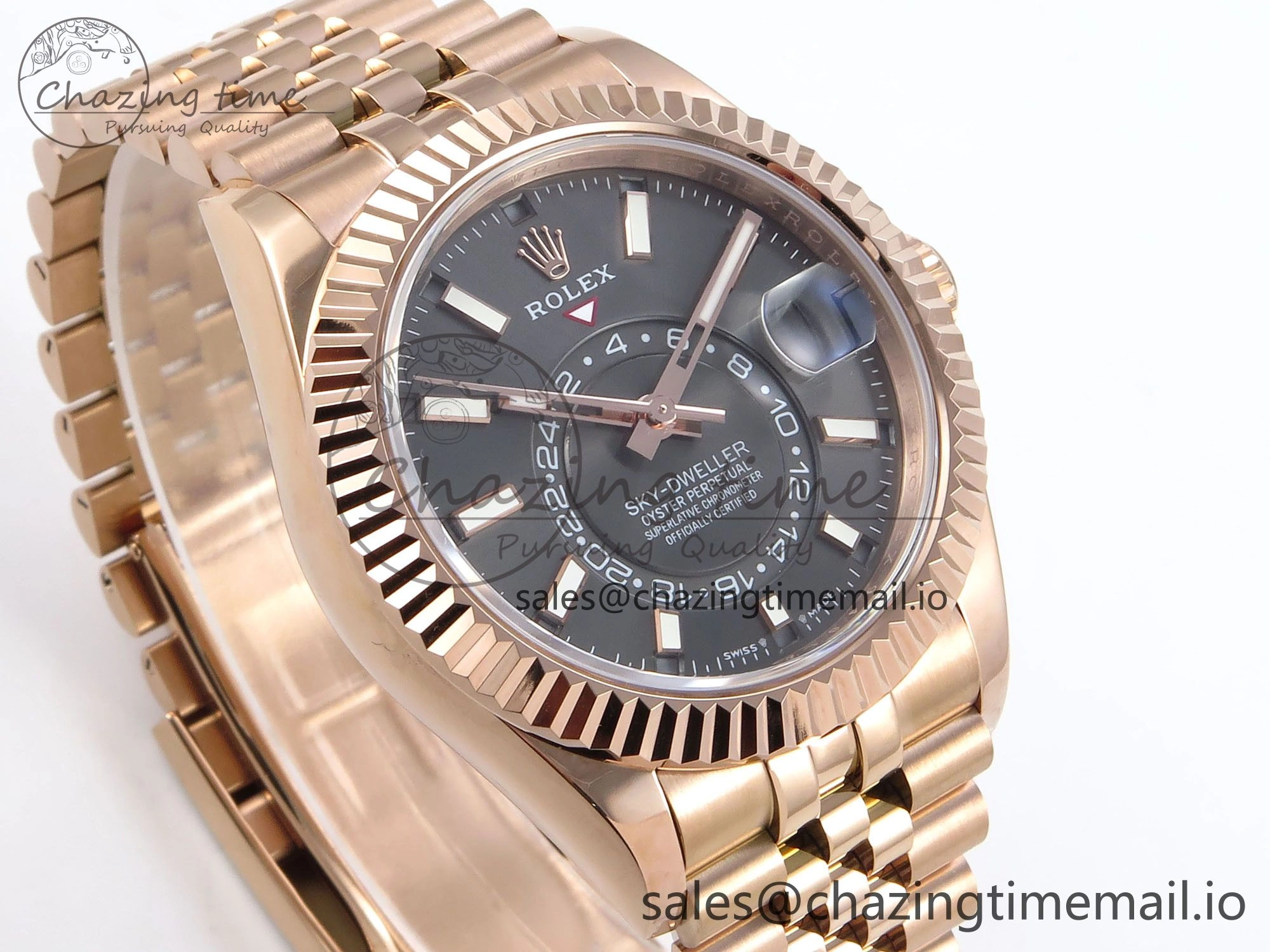 Sky-Dweller RG Noob Best Edition Gray Dial on RG Jubilee Bracelet A23J