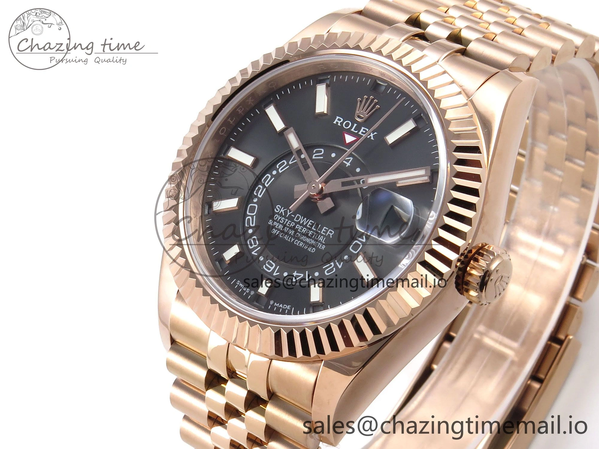 Sky-Dweller RG Noob Best Edition Gray Dial on RG Jubilee Bracelet A23J