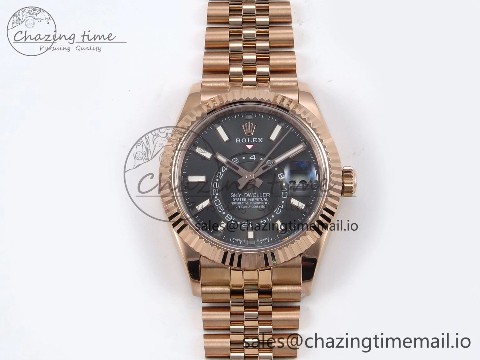 Sky-Dweller RG Noob Best Edition Gray Dial on RG Jubilee Bracelet A23J