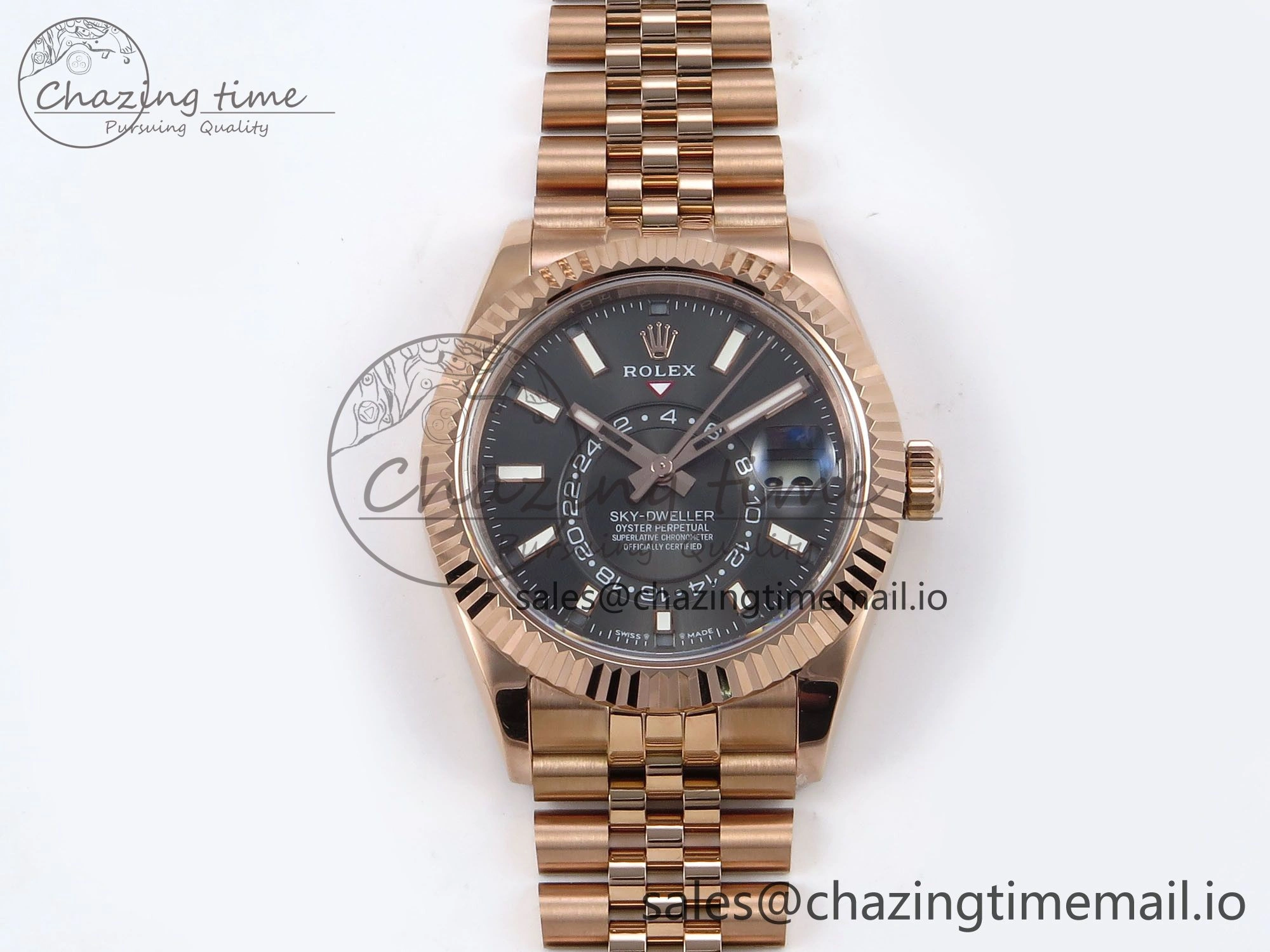 Sky-Dweller RG Noob Best Edition Gray Dial on RG Jubilee Bracelet A23J