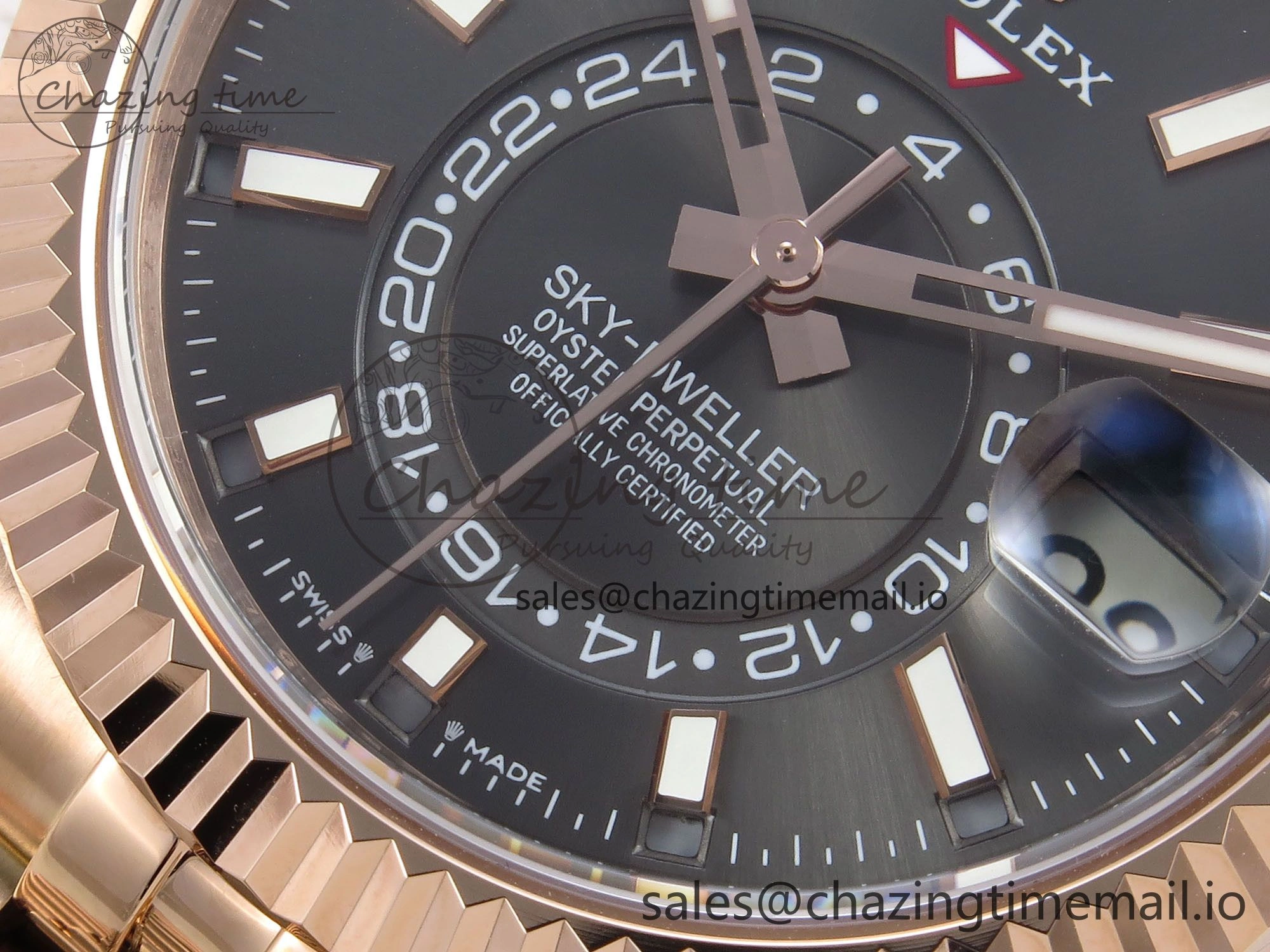 Sky-Dweller RG Noob Best Edition Gray Dial on RG Jubilee Bracelet A23J