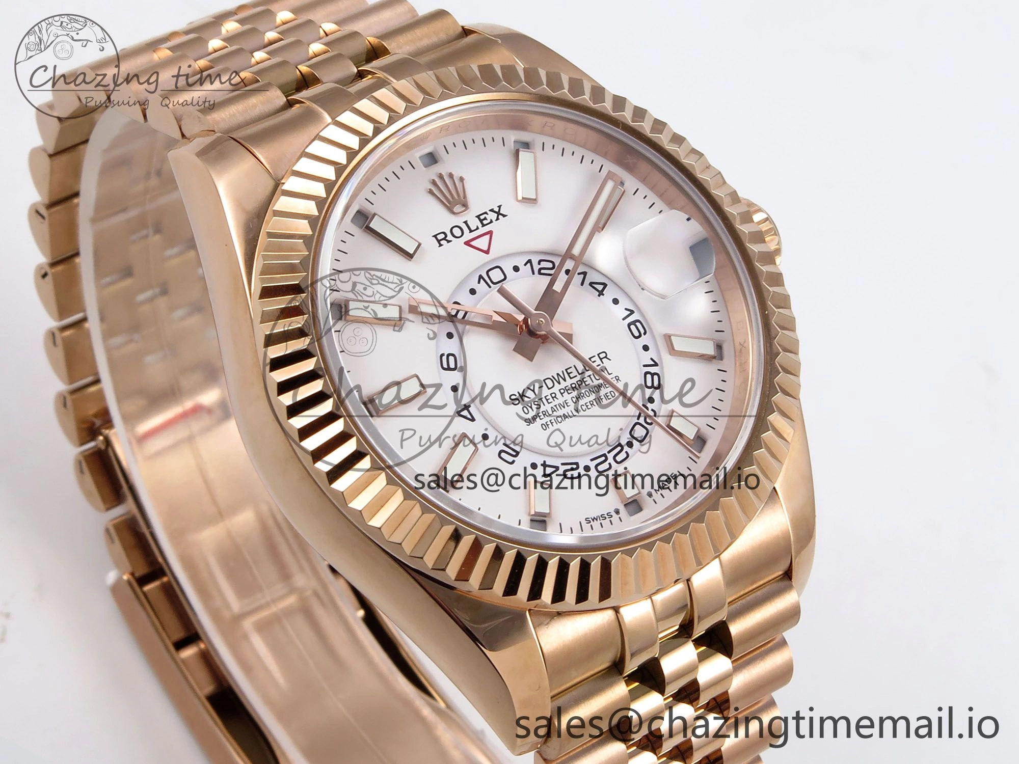 Sky-Dweller RG Noob Best Edition White Dial on RG Jubilee Bracelet A23J