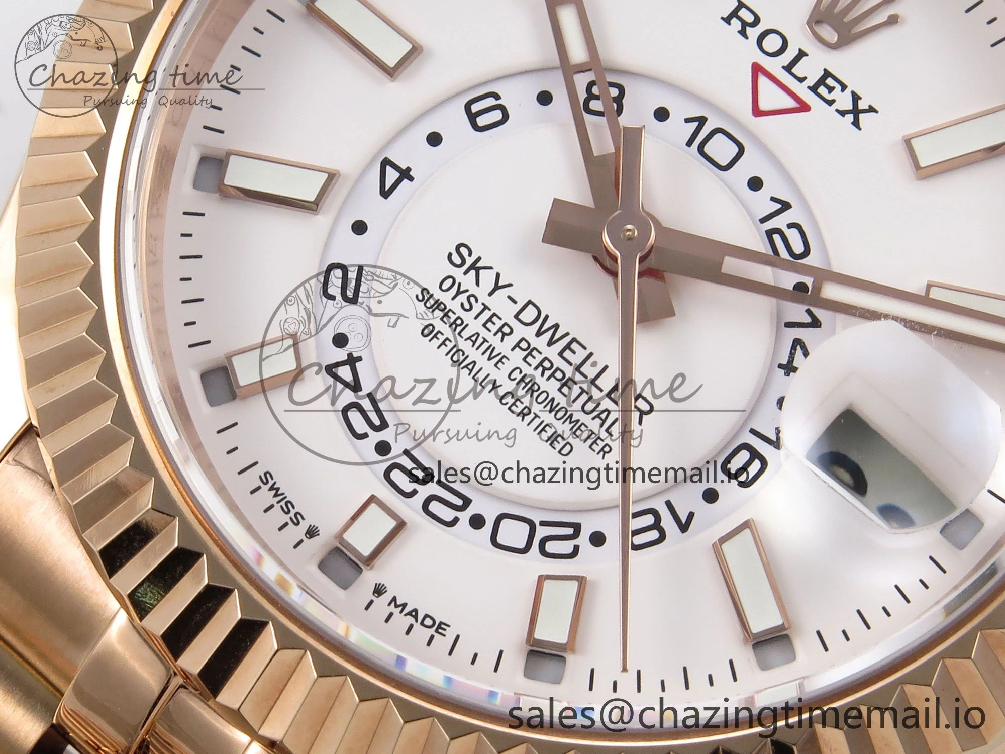 Sky-Dweller RG Noob Best Edition White Dial on RG Jubilee Bracelet A23J