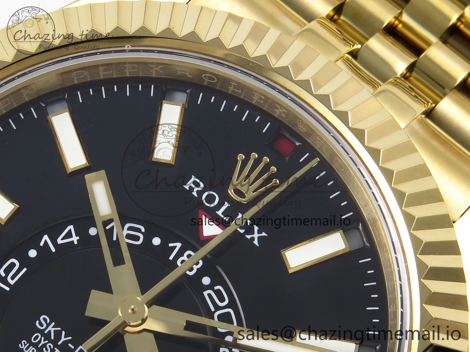 Sky-Dweller YG Noob Best Edition Black Dial on YG Jubilee Bracelet A23J