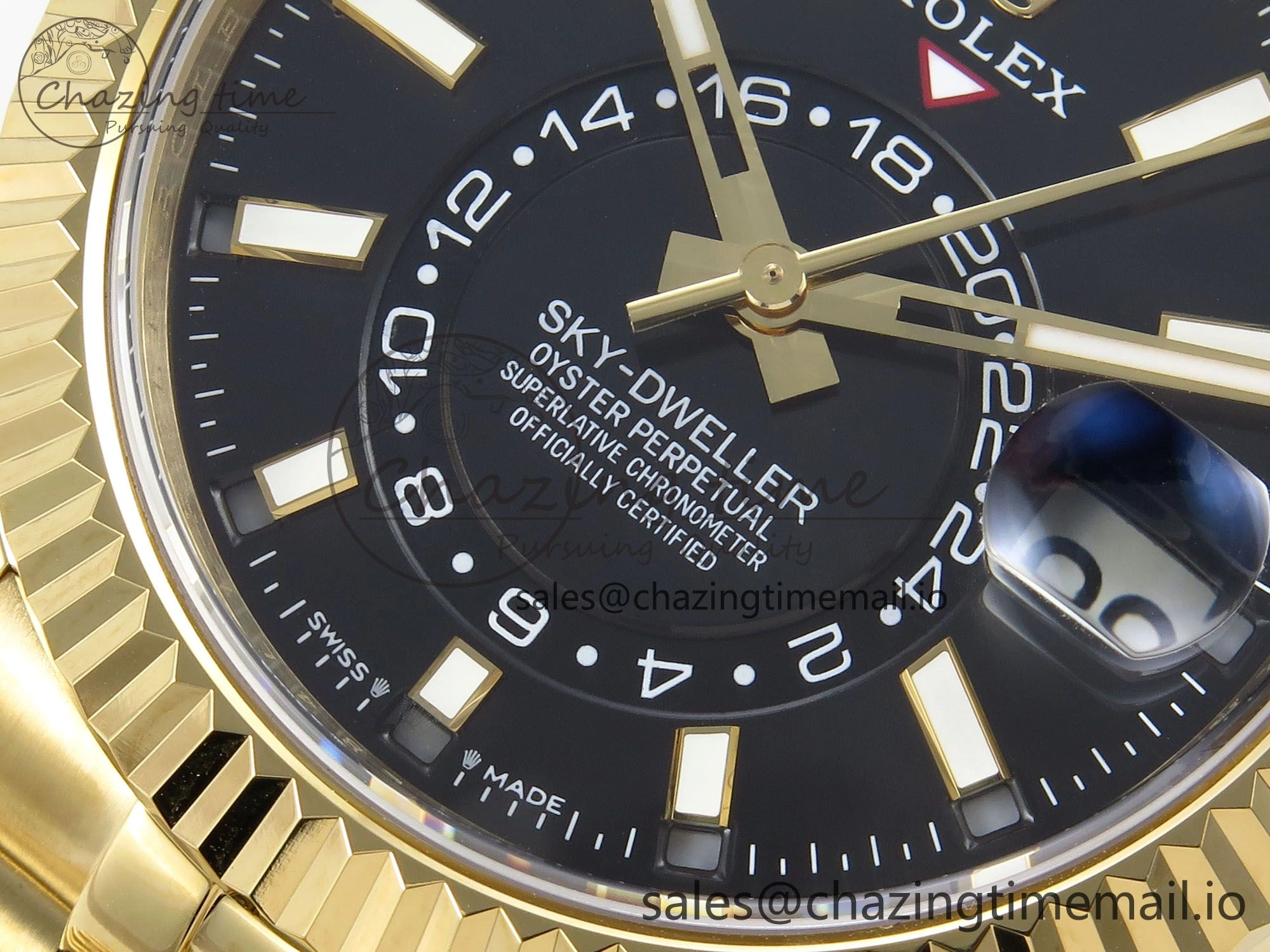 Sky-Dweller YG Noob Best Edition Black Dial on YG Jubilee Bracelet A23J