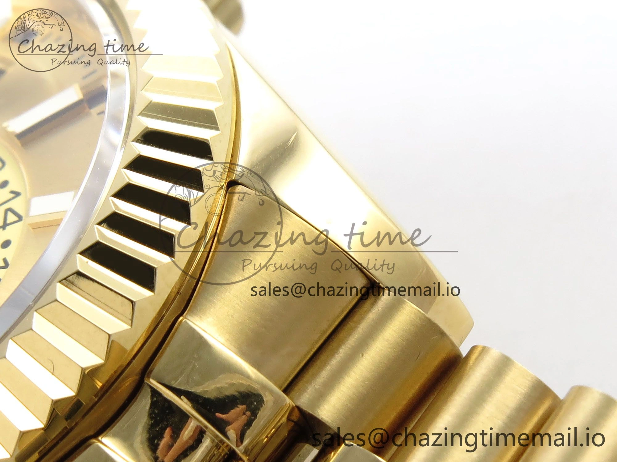 Sky-Dweller YG Noob Best Edition Gold Dial on YG Jubilee Bracelet A23J