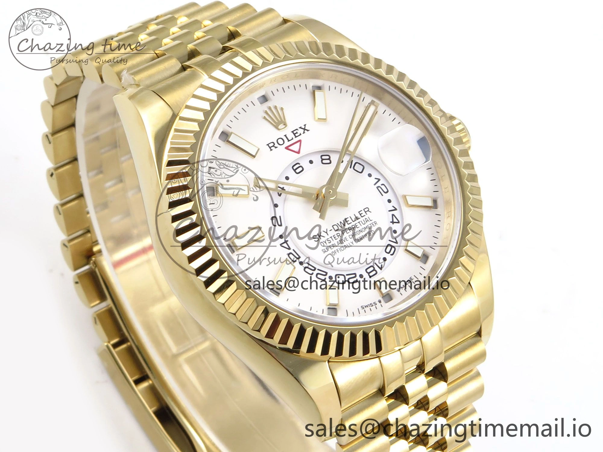 Sky-Dweller YG Noob Best Edition White Dial on YG Jubilee Bracelet A23J