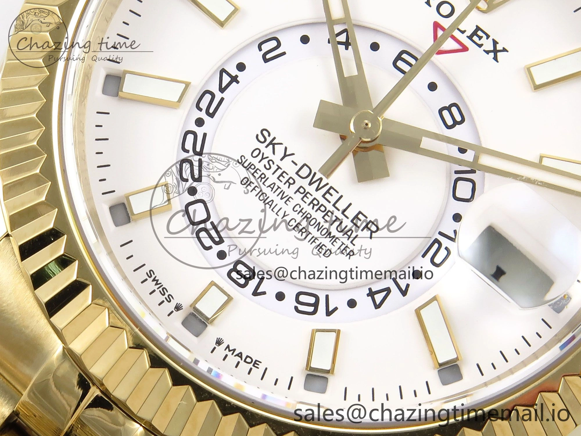 Sky-Dweller YG Noob Best Edition White Dial on YG Jubilee Bracelet A23J